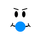 Blue Bubble Trouble Roblox classic face