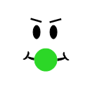 Green Bubble Trouble Roblox classic face