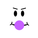 Purple Bubble Trouble Roblox classic face