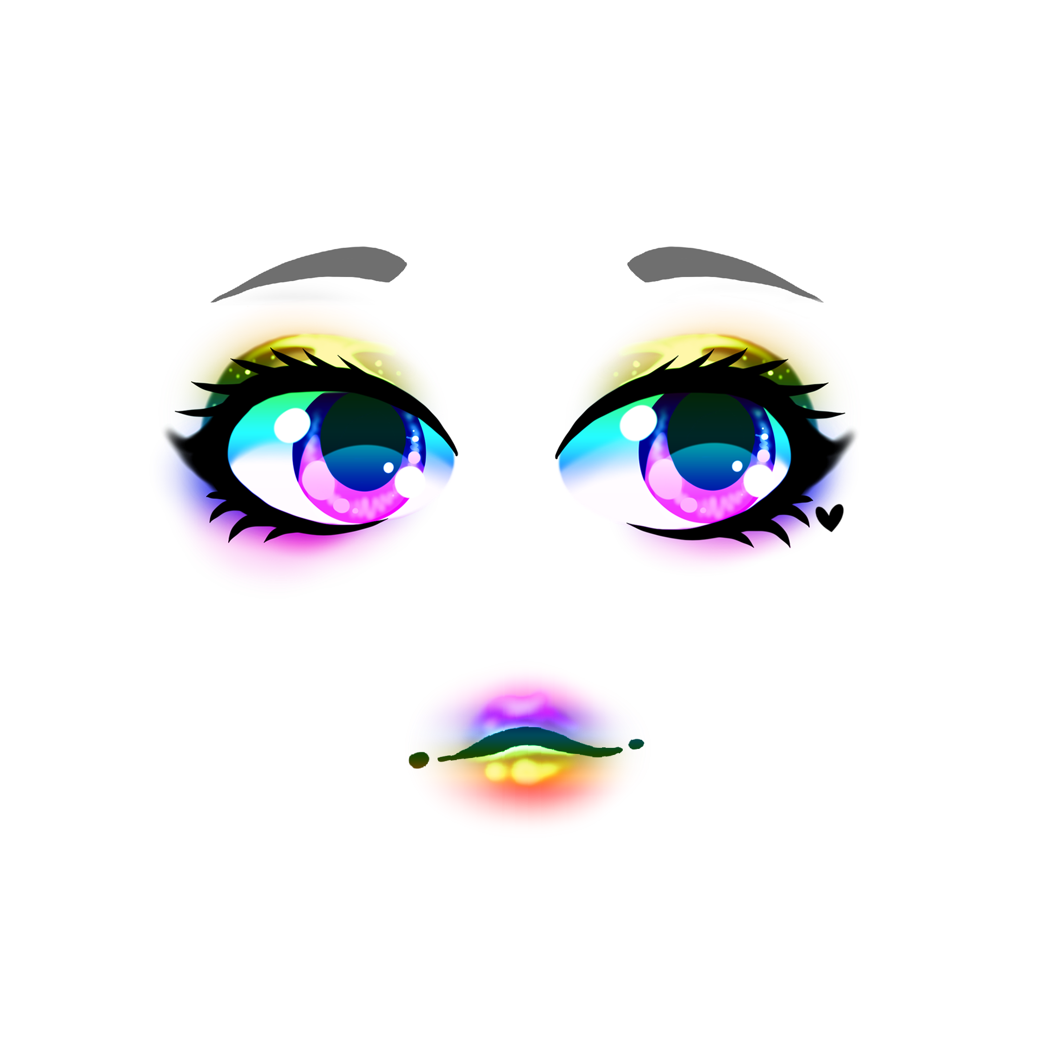 Rainbow Spirit Face Roblox classic face