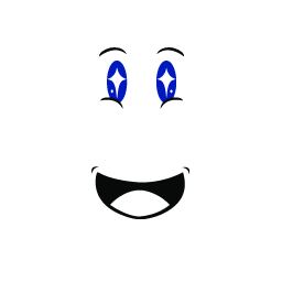 So Super Excited - Blue Roblox classic face